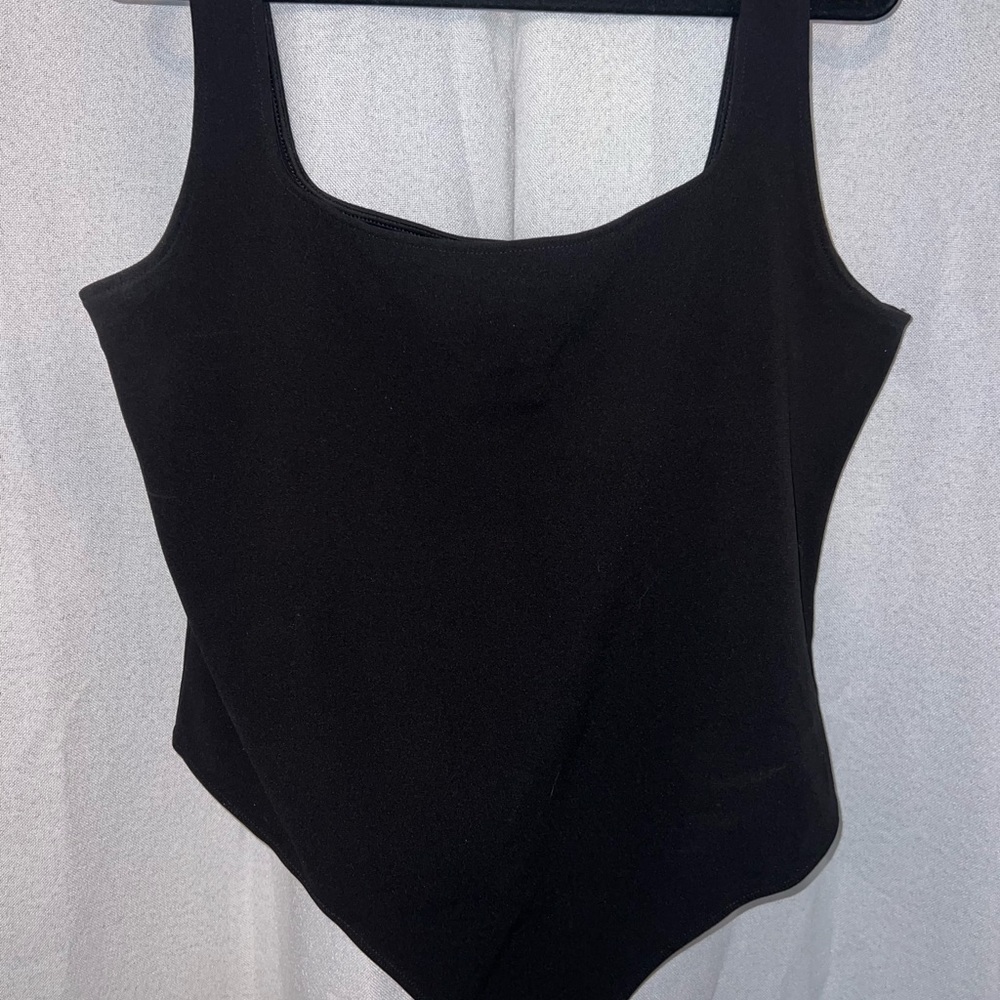 Black Sleeveless Bodysuit